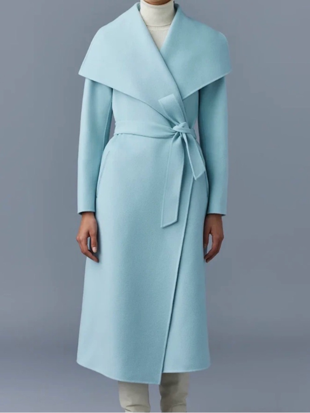 Mackage MAI-CN Double-Face Wool Wrap Coat" - Picture 7 of 11